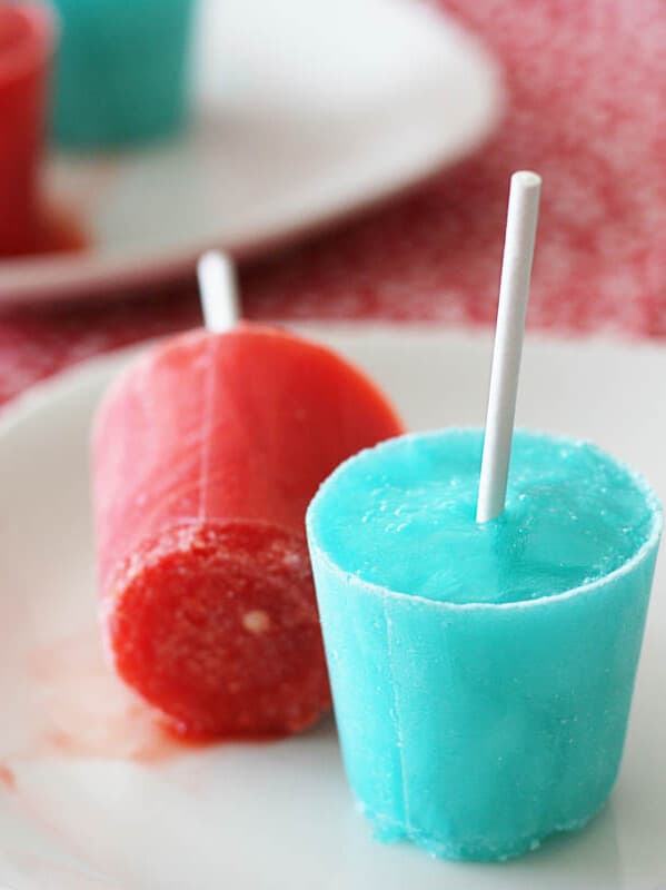 2 Homemade Ice Pops on a plate
