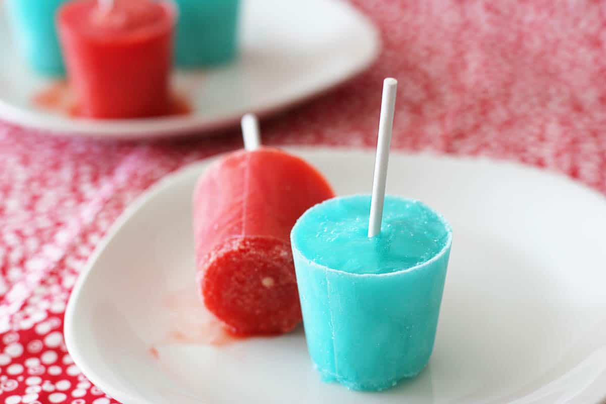 2 Homemade Ice Pops on a plate