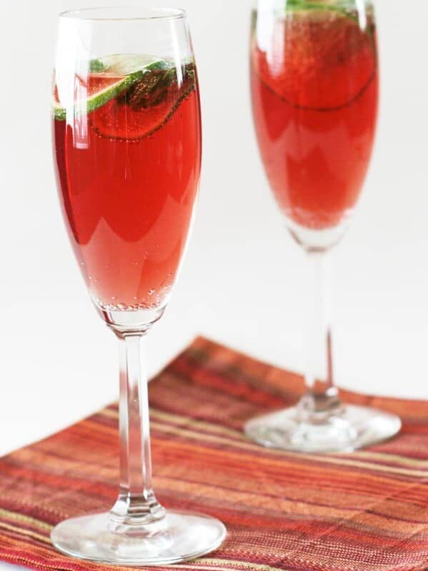 pomegranate and cranberry mocktail