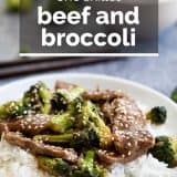 Beef and Broccoli with Text Overlay