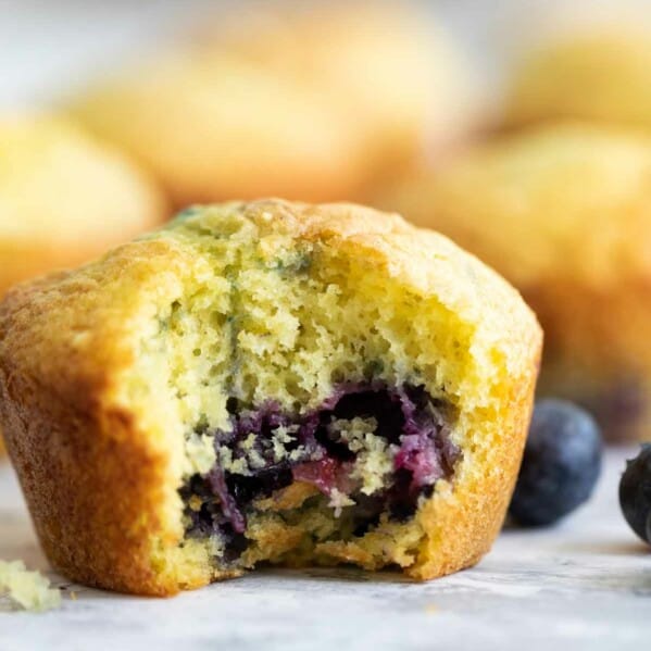 lemon muffin with blueberries