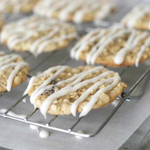 Iced Oatmeal Applesauce Cookies Taste and Tell