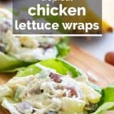 Tropical Chicken Lettuce Wraps with text overlay