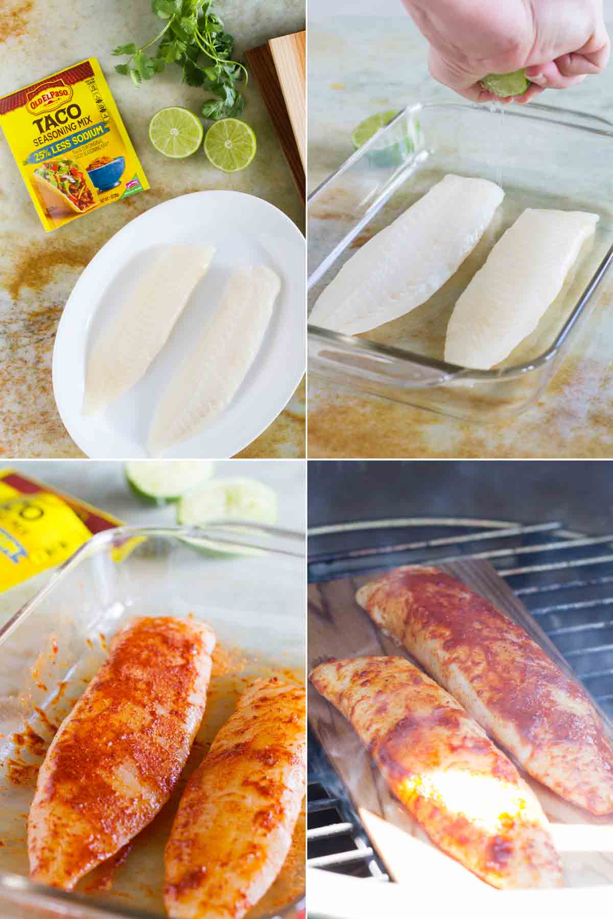 process to make taco seasoned grilled fish
