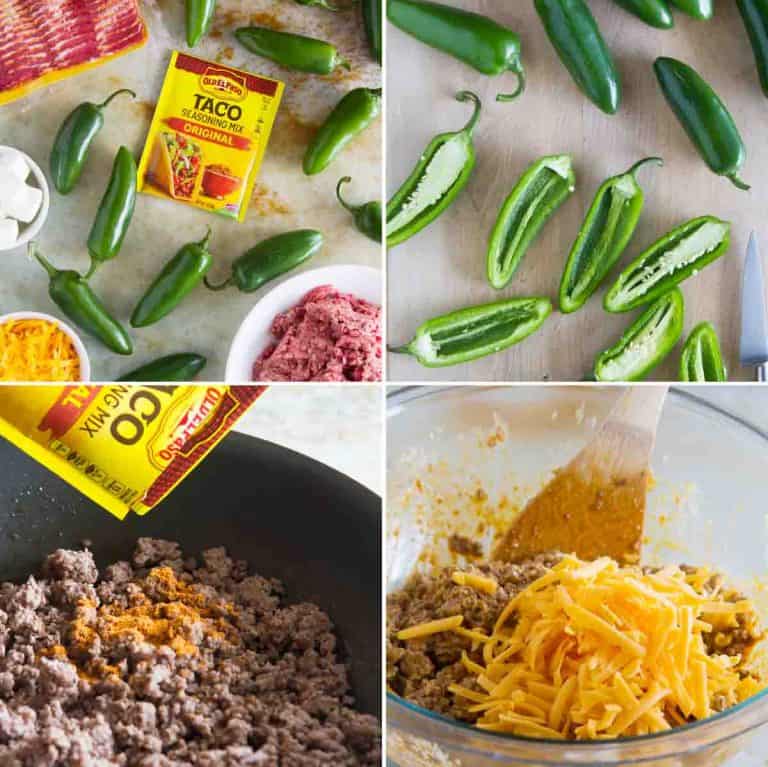 Bacon Wrapped Jalapeno Poppers with Taco Filling Taste and Tell