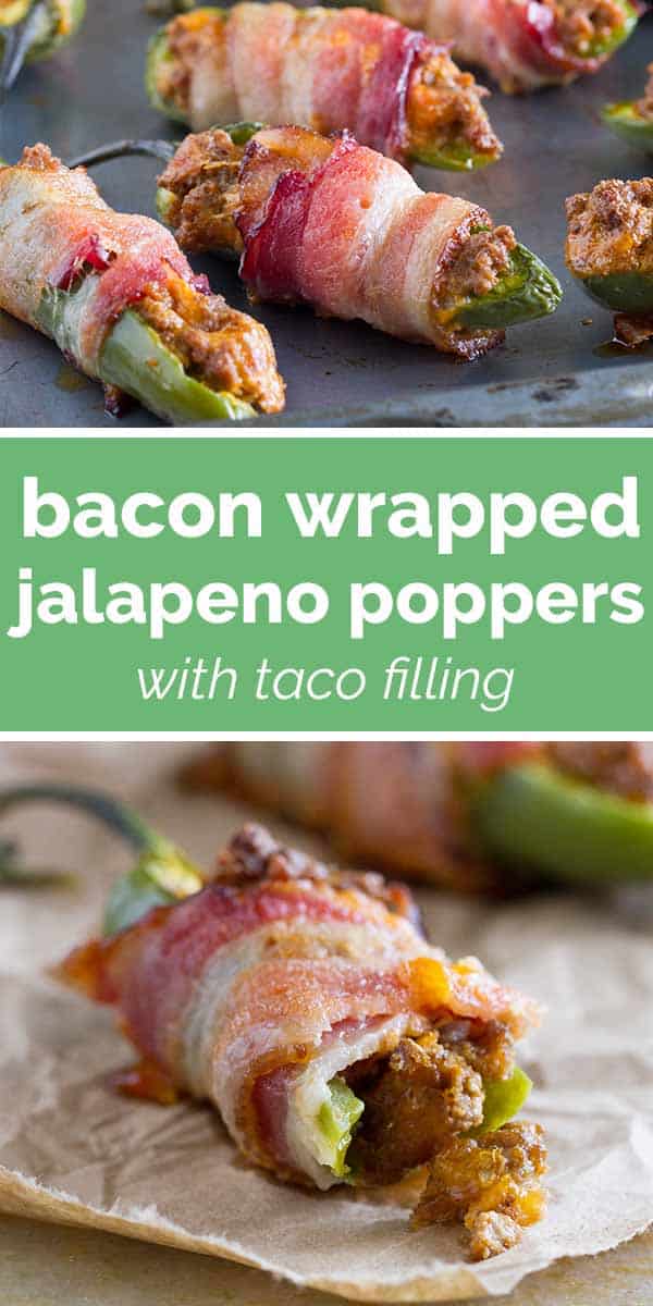 Bacon Wrapped Jalapeno Poppers with Taco Filling Taste and Tell