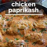chicken paprikash with text overlay