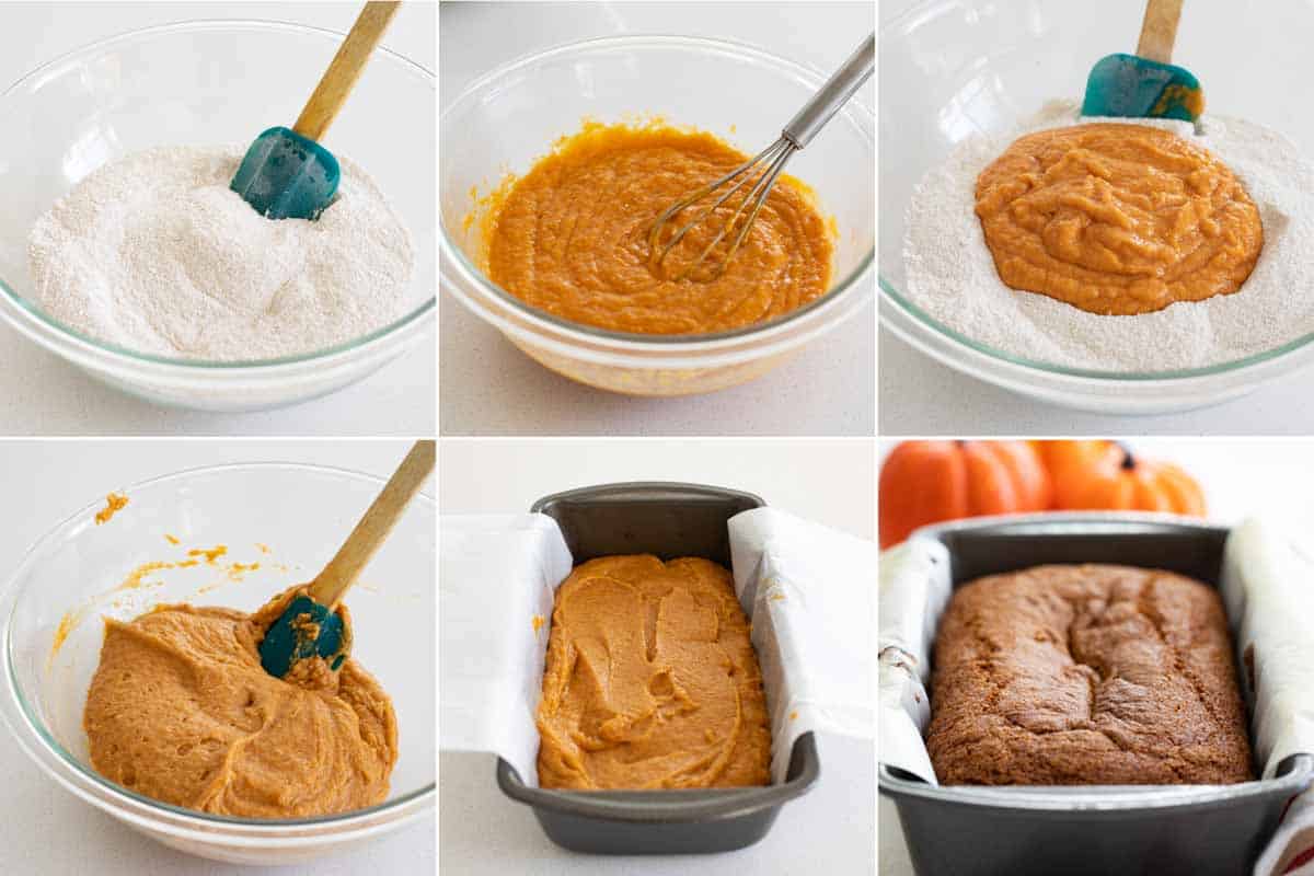 steps to make pumpkin bread recipe