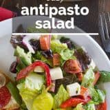 Antipasto Salad with Text Overlay