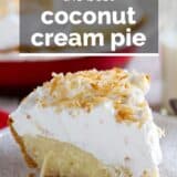 Coconut Cream Pie with text overlay