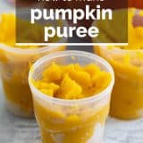 homemade pumpkin puree with text overlay