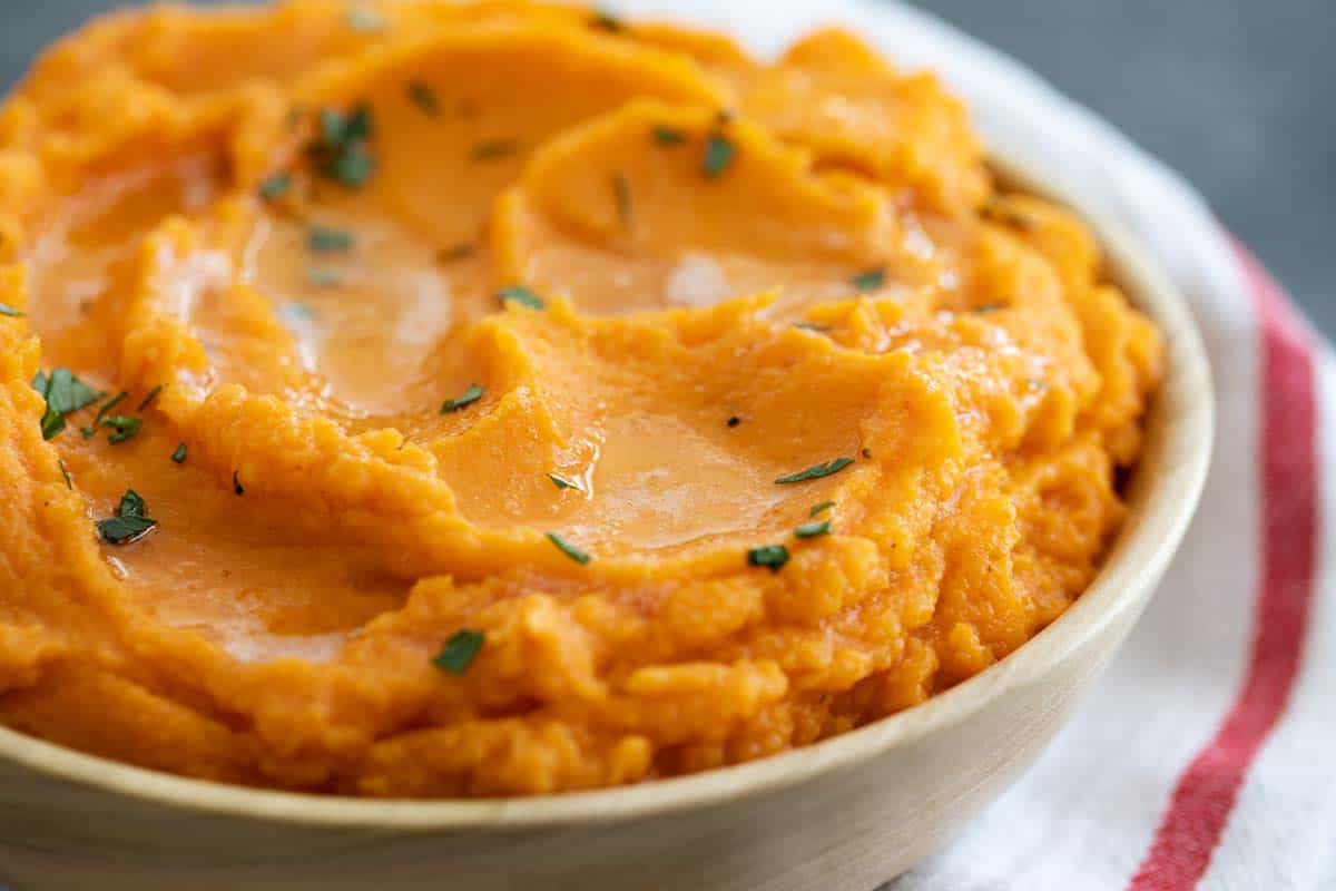 texture of mashed sweet potatoes