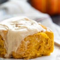 close up of Pumpkin Cinnamon Roll