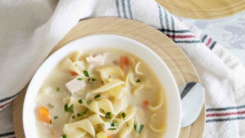 turkey dressing recipe with cream of chicken soup Turkish Chicken Soup with Noodles (Tavuk orbas)