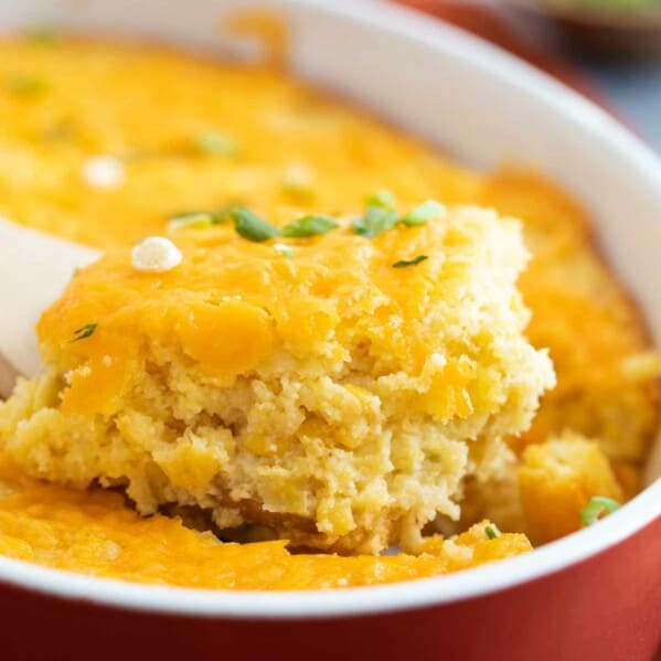 dishing out corn casserole