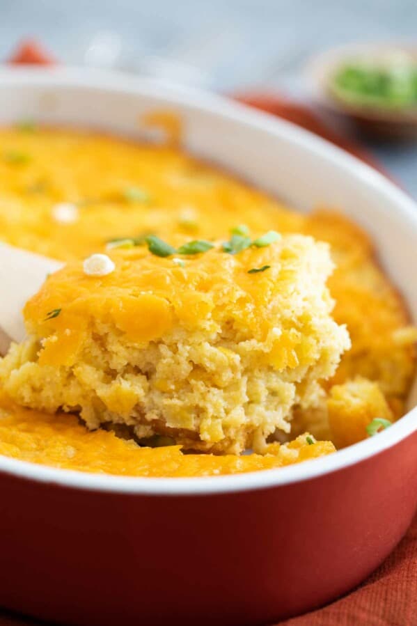 dishing out corn casserole