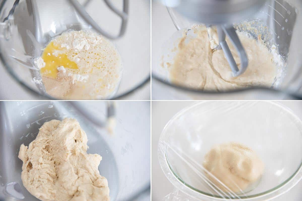 This easy Dinner Roll Recipe is perfect for a weeknight, but good enough for a holiday! Soft and tender, you won’t be able to stop with one! steps to make dough for dinner rolls