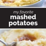 My Favorite Mashed Potato Recipe with text in the center