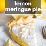 Lemon Meringue Pie with text overlay