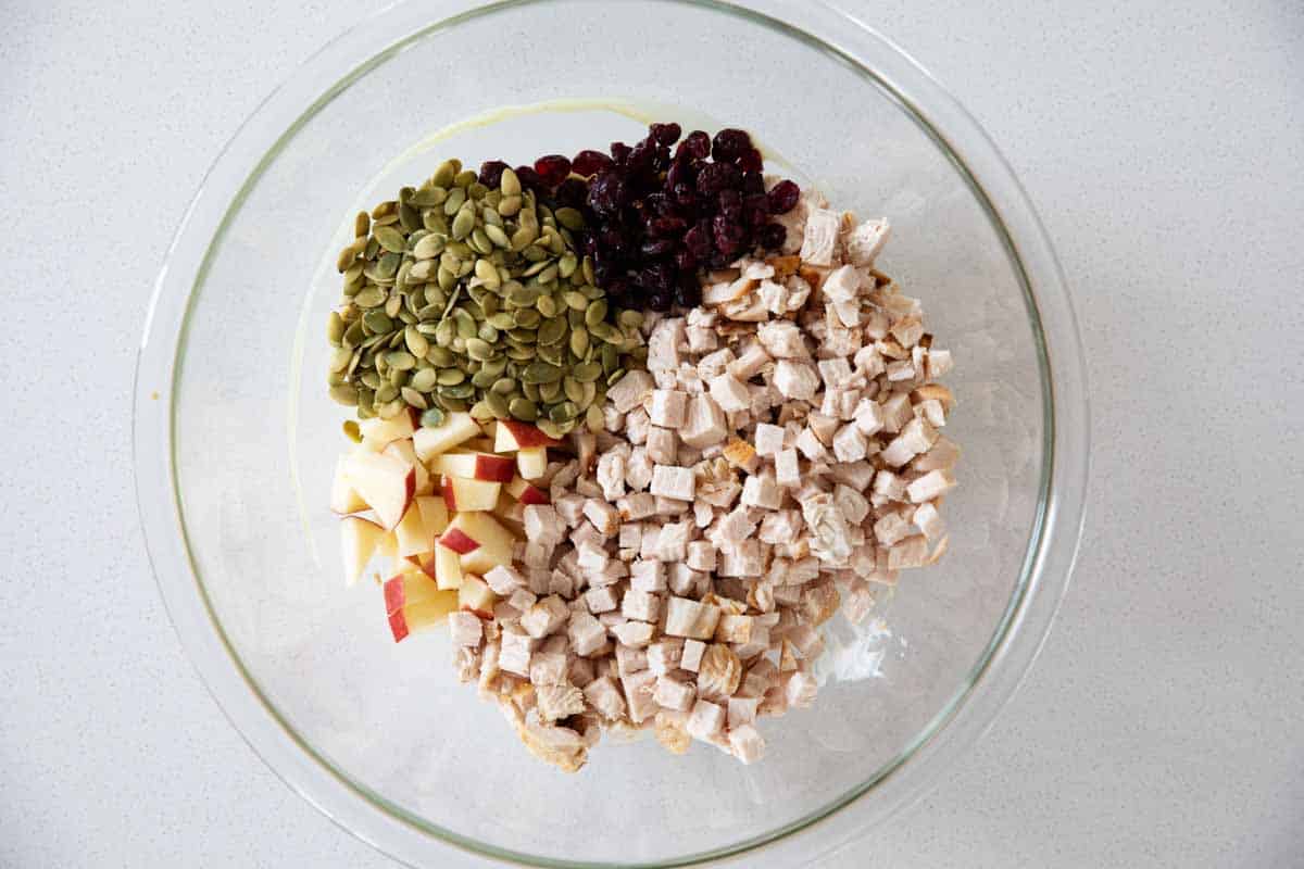 ingredients for turkey salad sandwiches