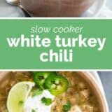 white turkey chili with text in the center