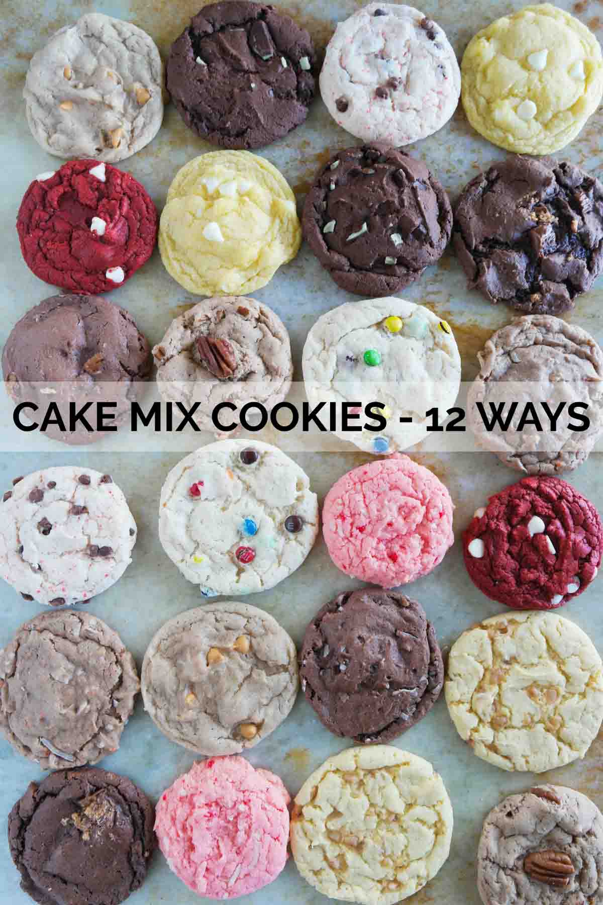 Cake Mix Cookies - 28 Ways Video Included - Taste and Tell