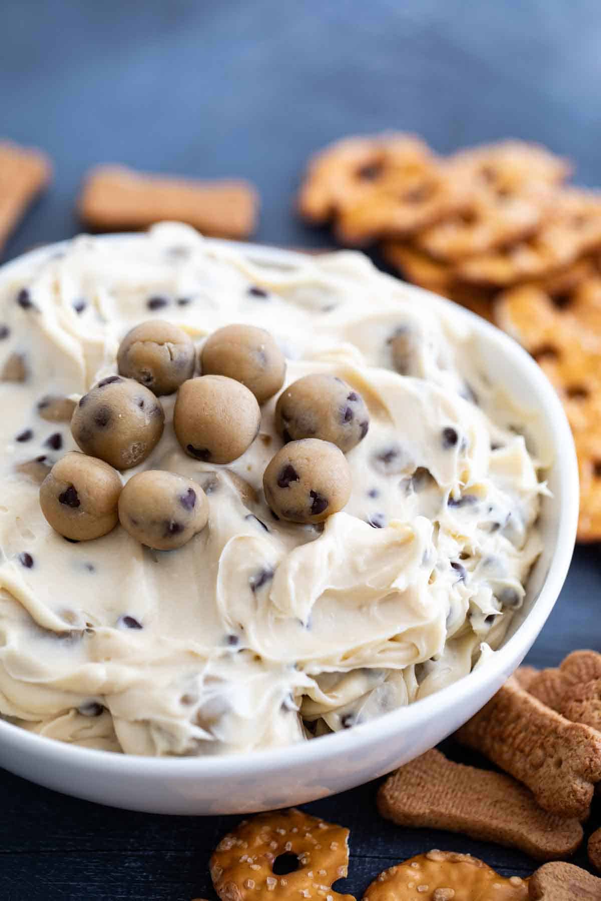 Chocolate Chip Cookie Dough Dip (or Cheeseball)