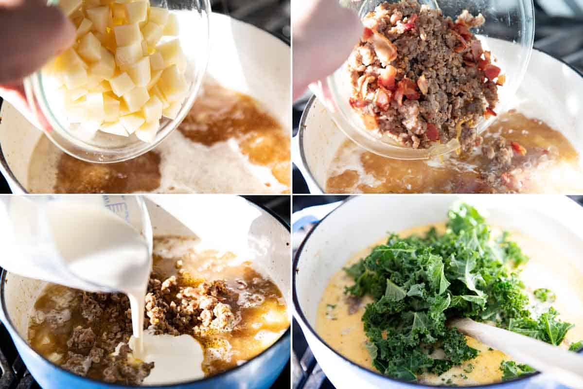 steps to make zuppa toscana copycat