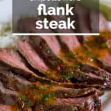 Chipotle Flank Steak with text overlay