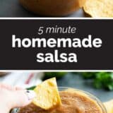 Homemade Salsa with text in the center