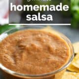 Homemade Salsa with text overlay