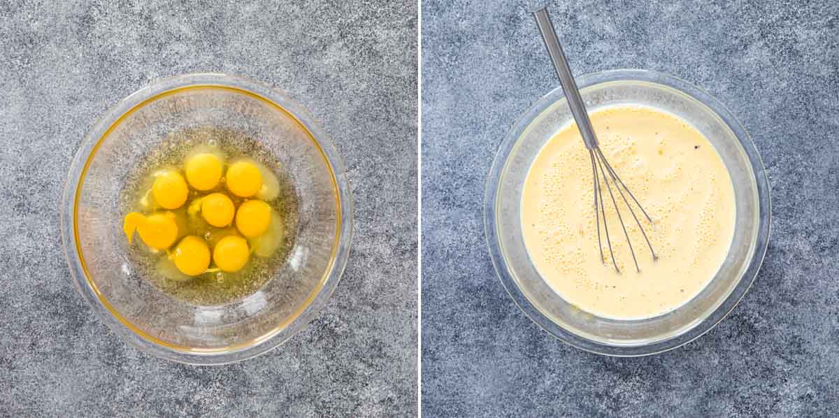 egg and milk mixture for overnight breakfast casserole