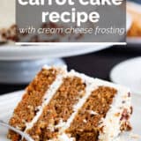 carrot cake with text overlay