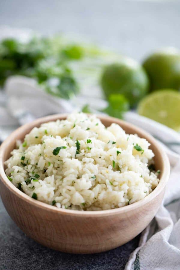 Cilantro Lime Rice with Queso Fresco - Taste and Tell