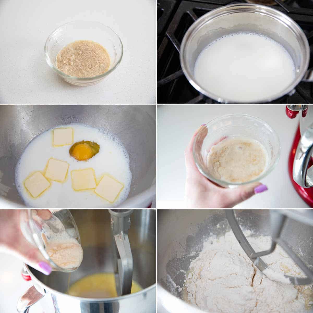 steps to make cinnamon roll dough
