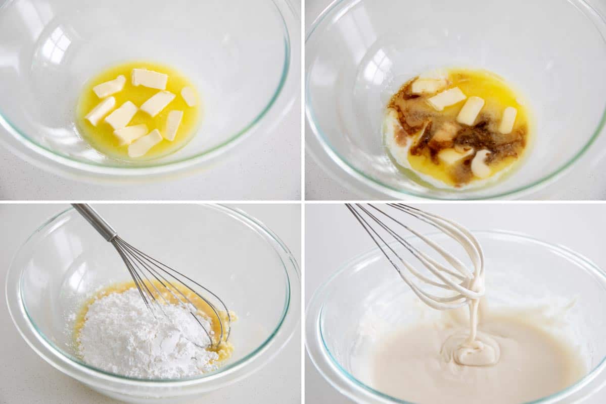 steps to make cinnamon roll icing