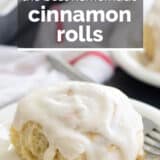 Homemade Cinnamon Rolls with text overlay