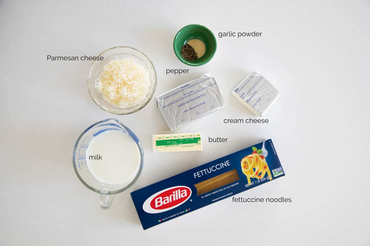 ingredients needed for easy alfredo sauce