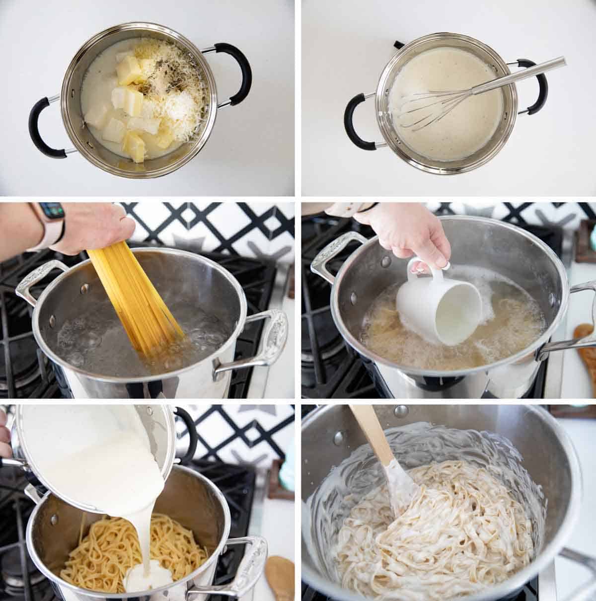 steps for making alfredo sauce