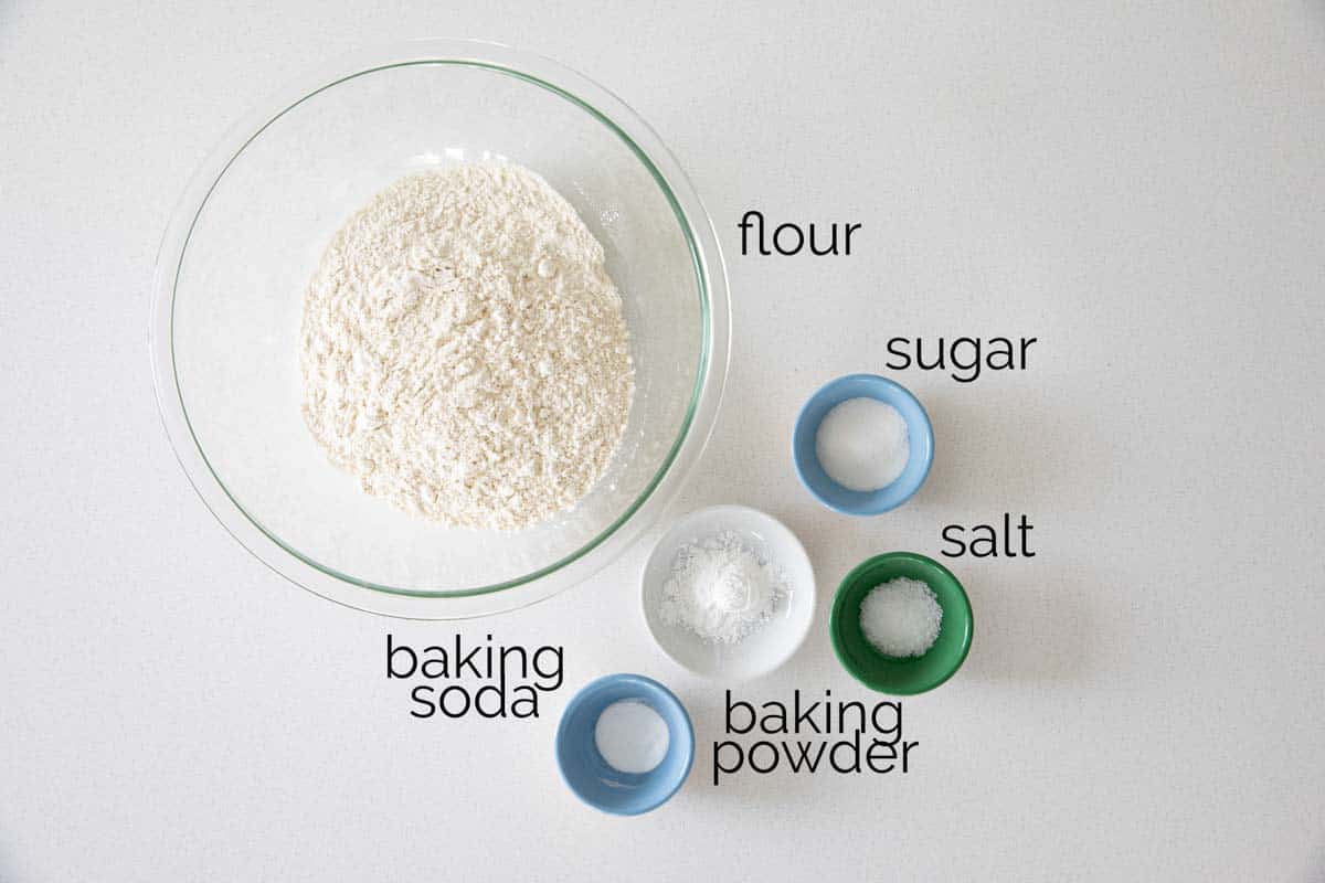 ingredients to make homemade pancake mix