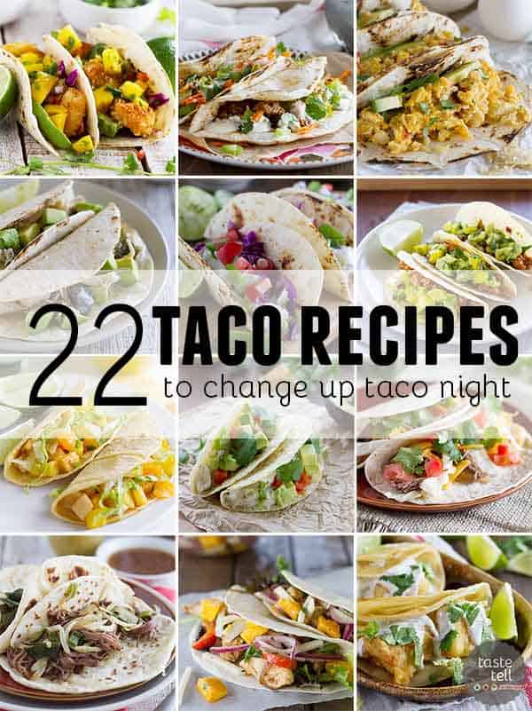 collage of taco recipes