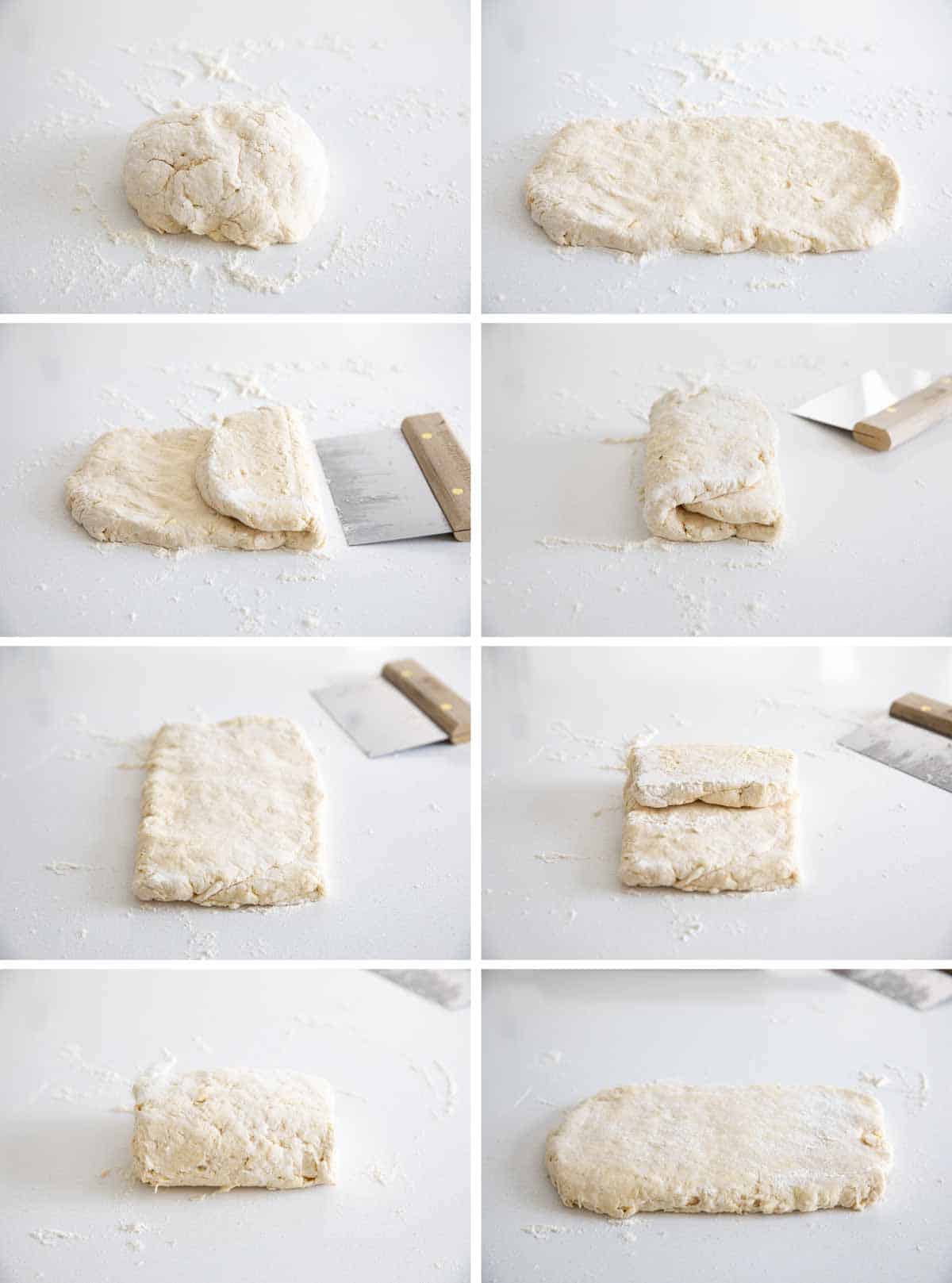 how to fold dough for biscuits