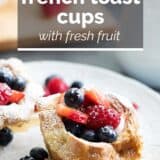 French Toast Cups with text overlay