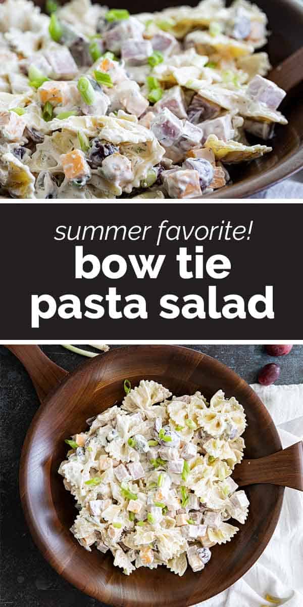 Bow Tie Pasta Salad with Ham and Grapes Taste and Tell