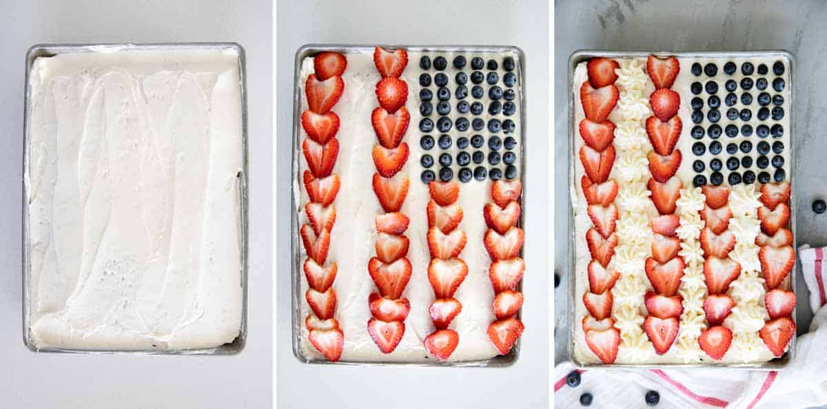 how to decorate a flag cake