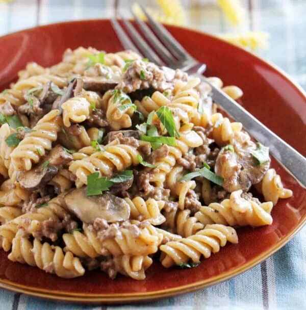 Easy One Pot Ground Beef Stroganoff Taste and Tell