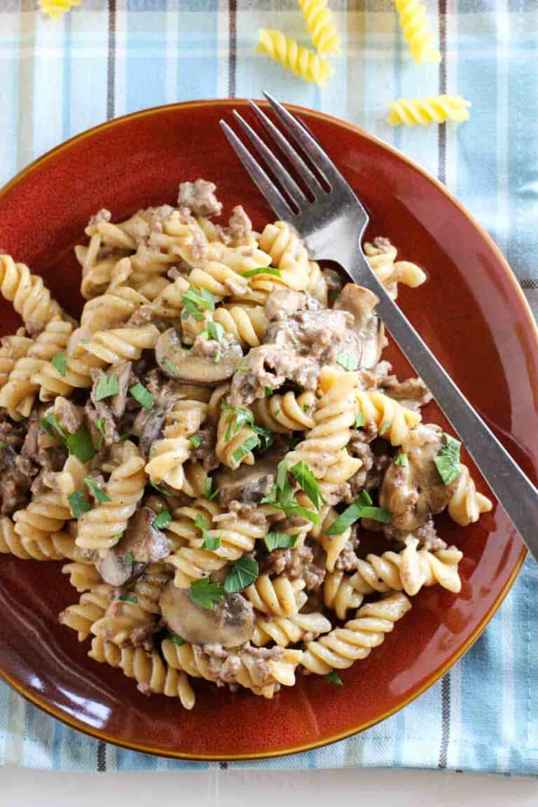 Easy One Pot Ground Beef Stroganoff Taste And Tell