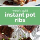 Instant Pot Ribs with text in the middle