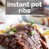 Instant Pot Ribs with text overlay