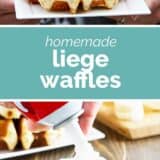 Liege Waffles with text in the middle